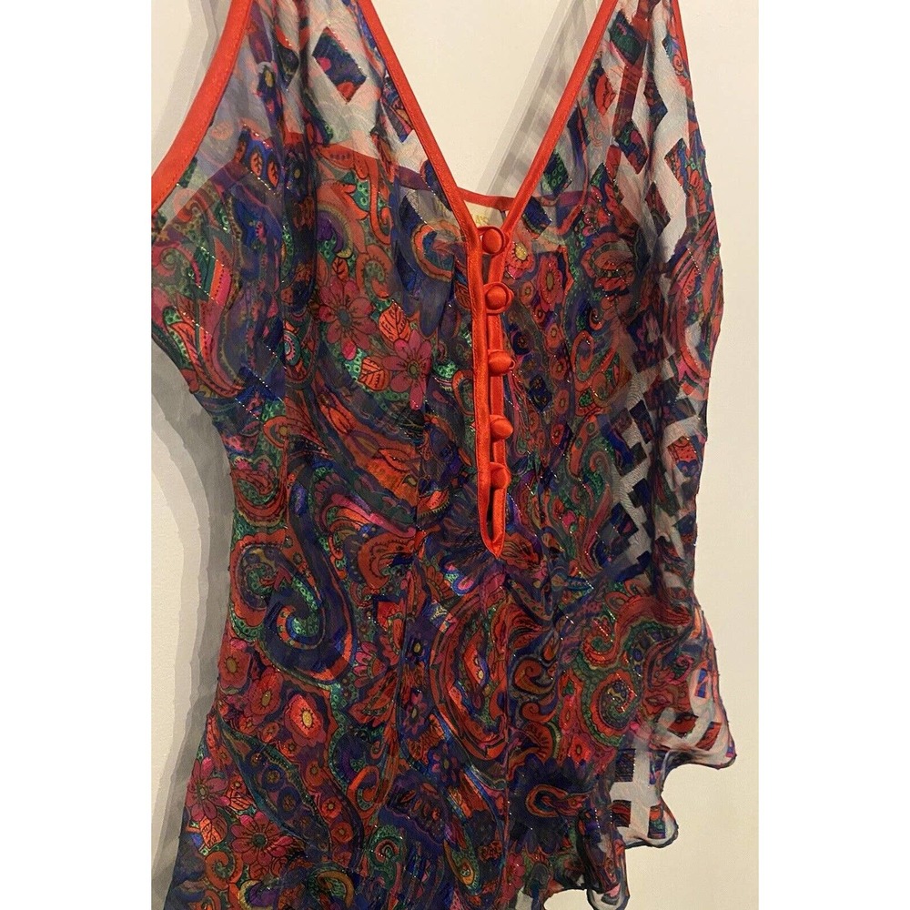 Vintage Victoria’s Secret GOLD LABEL Metallic Floral Sheer Teddy Bodysuit Sm😱😍